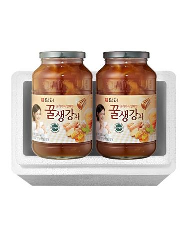 [보리보리]  꿀 생강차 1kg 2개 스티로폼 포장