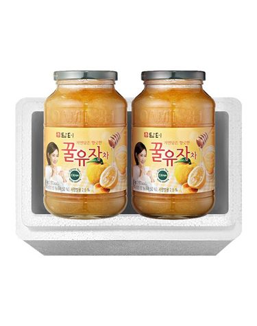 [보리보리]  꿀 유자차 1kg 2개스티로폼 포장