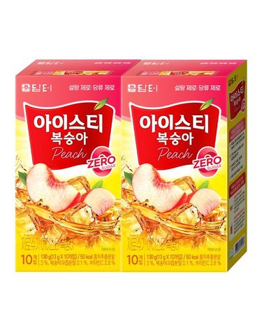 [보리보리]  제로슈가 아이스티 복숭아 10T+10T