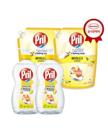 [보리보리]  주방세제 프릴 베이킹소다/맑은식초 700ml 2개+1L 2개