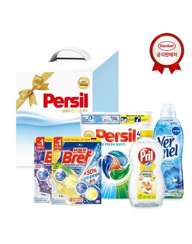 [보리보리]  선물세트 퍼실 디스크 26개입+버넬0.9L+프릴700ml+브레프1p 2개