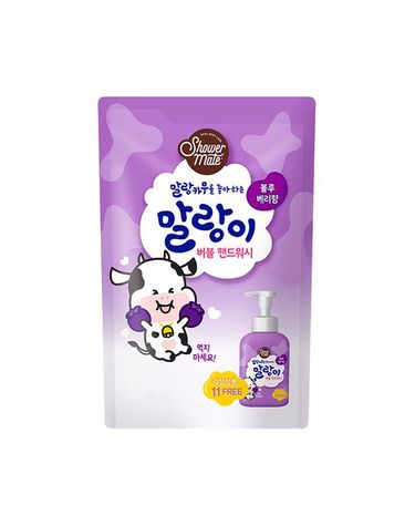 [보리보리] 샤워메이트 말랑이 버블 핸드워시 블루베리향 리필 250ml