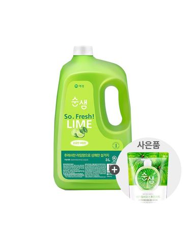 [보리보리] 순샘 라임 주방세제 용기 3L+피톤치드 200ml