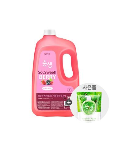 [보리보리] 순샘 베리 주방세제 용기 3L+주방세제 200ml