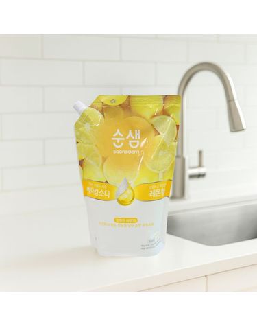 [보리보리]  순샘 베이킹소다 주방세제 레몬향 리필 1.2L