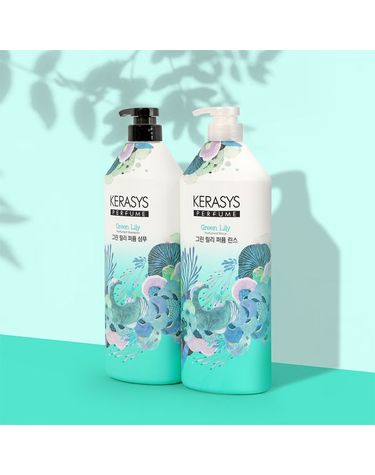 [보리보리]  케라시스 퍼퓸 그린릴리 헤어 샴푸 1L+린스 1L