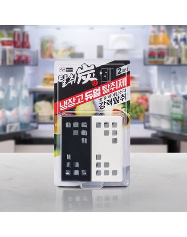 [보리보리]  탈취탄 숯  베이킹 냉장고 듀얼 탈취제 55g x 2개 악취제거