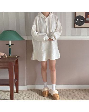 [보리보리] 기모 두툼한 후드 미니 원피스 오피스 겨울 임부원피스 La162