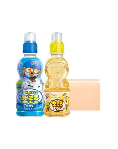 [보리보리]  뽀로로 음료수 235ml 2종 혼합 24입 밀크12 + 보리차12