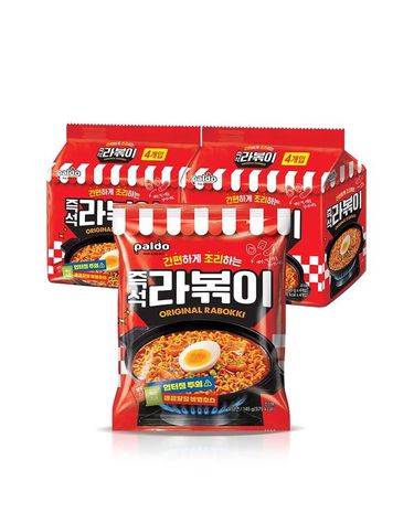 [보리보리]  즉석 라볶이 8개입 4개입번들 x 2개 / 봉지라면