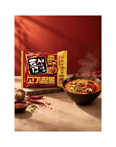 [보리보리]  틈새라면 고기짬뽕 16개입 4개입번들 x 4개 / 봉지라면