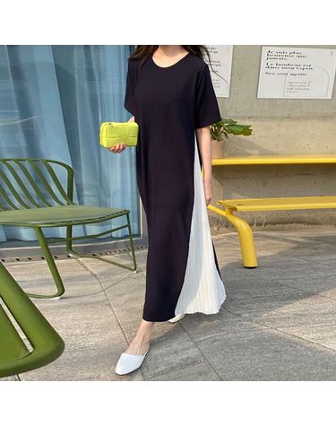 [보리보리] 뮤즈주름롱원피스 임산부하객룩 여름 임부복 쇼핑몰 빅사이즈