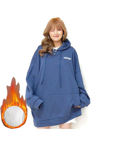 [보리보리] 임산부 기모 윈터 후드티 빅사이즈 오버핏 겨울 임부복 상의