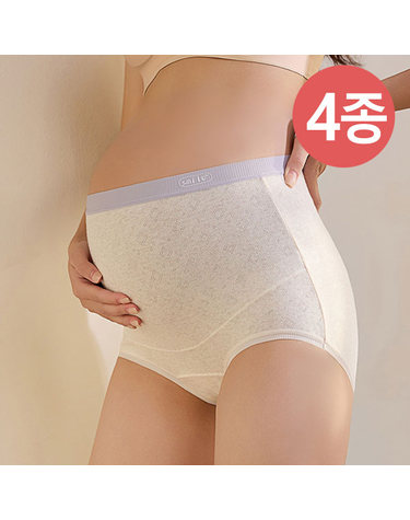 [보리보리] 임산부 면스판 팬티 4종세트 데일리 임부속옷 임부복팬티 4023