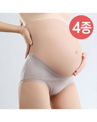 [보리보리] 임산부 모달스판 골반팬티 4종세트 노라인 데일리 임부속옷 4025