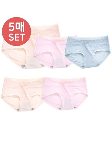 [보리보리] 임산부 쿨메쉬 골반팬티 5매세트 출산전후 여성 임부속옷 9128