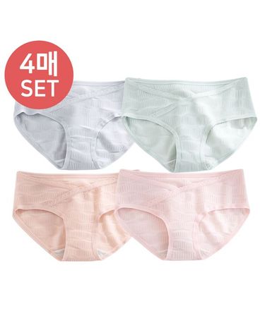 [보리보리] 임산부 시스루 골반팬티 4매세트 출산전후 여성 임부속옷 9130