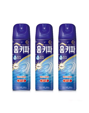 [보리보리] 홈키파 수성 에어졸 모기 살충제 엘비이 알파 500ml x 3개