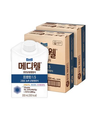 [보리보리] 메디웰 프로틴 1.5 200ml 60팩30팩 2박스 균형영양식 단백질 보충