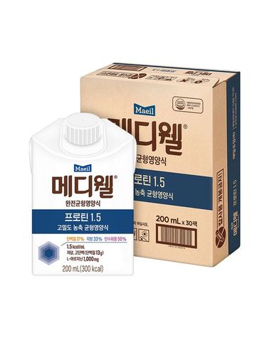 [보리보리] 메디웰 프로틴 1.5 200ml 30팩1박스 균형영양식 단백질 보충