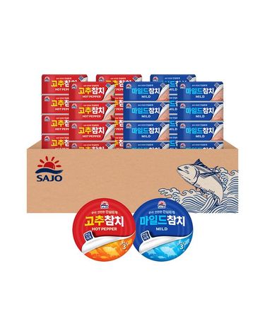 [보리보리] 참치 85g 세트 고추 12캔+마일드 12캔