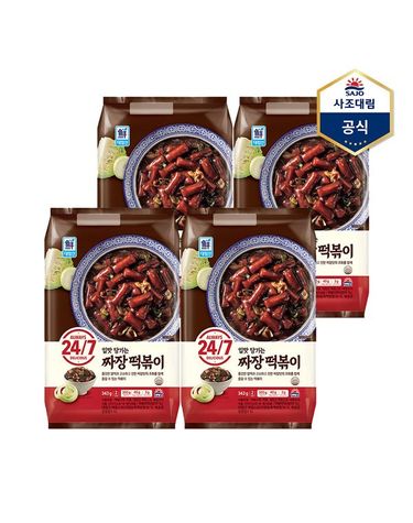 [보리보리] 짜장떡볶이343g X 4개