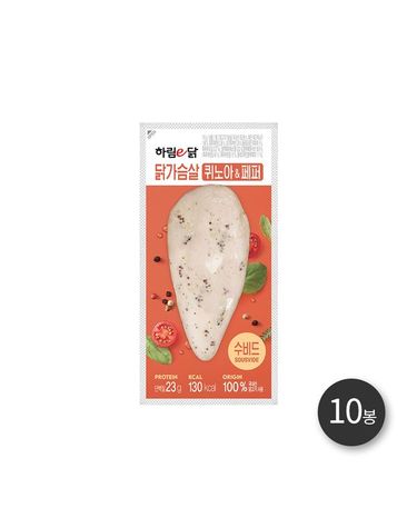 [보리보리] e닭 수비드닭가슴살퀴노아앤페퍼 115g 10봉