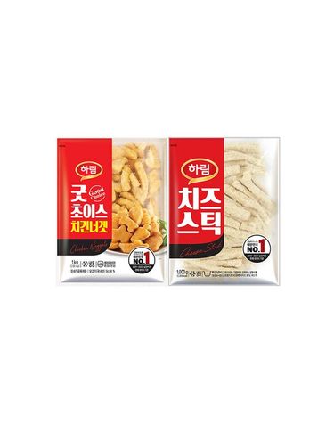 [보리보리]  굿초이스치킨너겟 1kg+치즈스틱 1kg