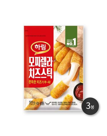 [보리보리]  모짜렐라 치즈스틱 500g 3봉