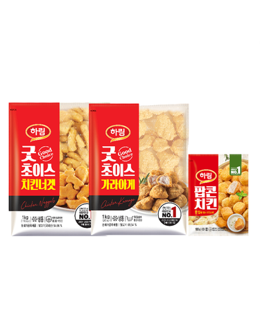 [보리보리]  굿초이스치킨너겟 1kg+가라아게 1kg+증정 팝콘치킨 180g