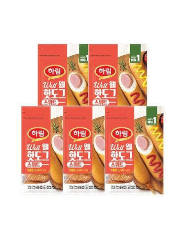 [보리보리]  웰핫도그스위트 210g 5봉70g15개