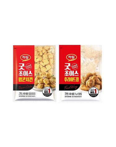 [보리보리]  굿초이스팝콘치킨 1kg+굿초이스후라이드윙 1kg 각1봉