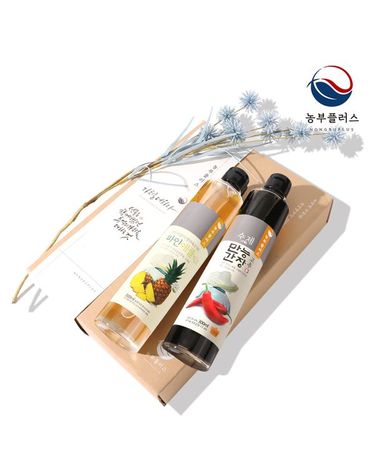 [보리보리]  만능간장 맛간장 수제발효식초 300ml 2병 선물세트