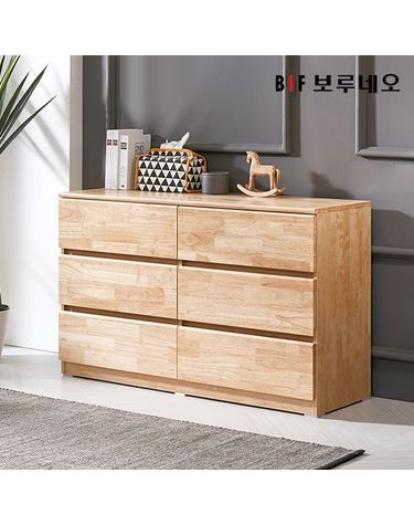 [보리보리] 앳홈 테드 속깊은 러버 원목 1200 와이드 광폭서랍장