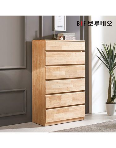 [보리보리] 앳홈 테드 속깊은 러버 원목 800 6단 광폭서랍장