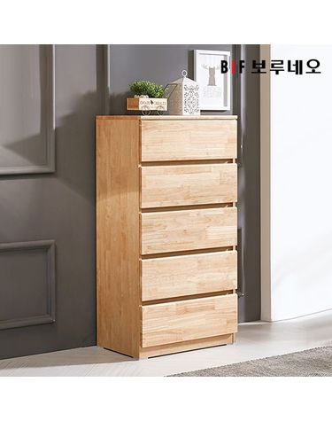 [보리보리] 앳홈 테드 속깊은 러버 원목 600 5단 광폭서랍장