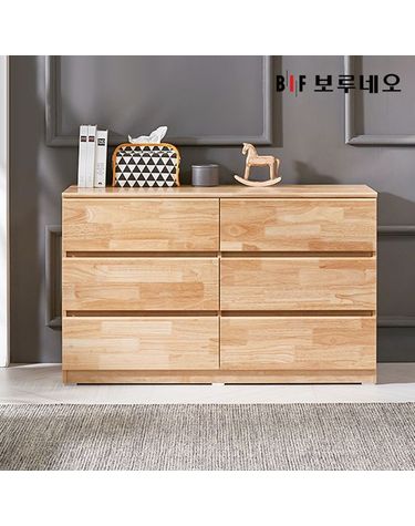 [보리보리] 앳홈 테드 러버 원목 1200 와이드 서랍장