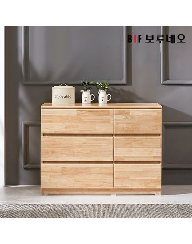 [보리보리] 앳홈 테드 러버 원목 1000 와이드 서랍장