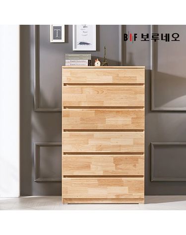 [보리보리] 앳홈 테드 러버 원목 800 6단 서랍장