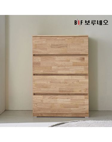 [보리보리] 앳홈 테드 러버 원목 800 4단 서랍장