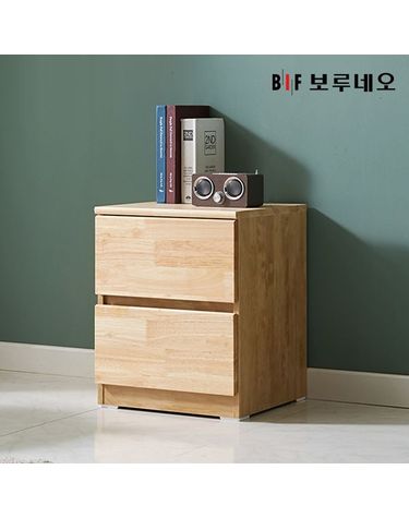 [보리보리] 앳홈 테드 러버 원목 400 2단 서랍장 깊이400