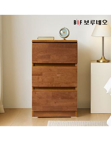 [보리보리] 앳홈 테드 속깊은 브라우니 원목 400 3단 광폭서랍장 깊이500