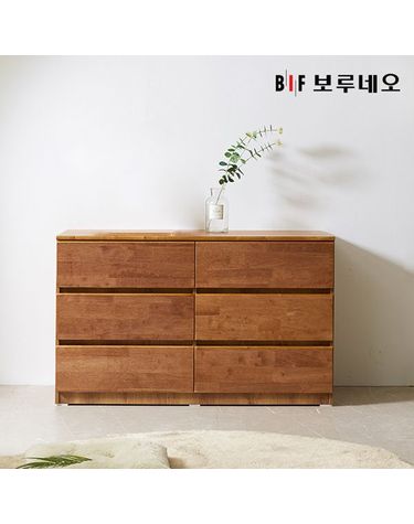 [보리보리] 앳홈 테드 속깊은 브라우니 원목 1200 와이드 광폭서랍장 깊이500