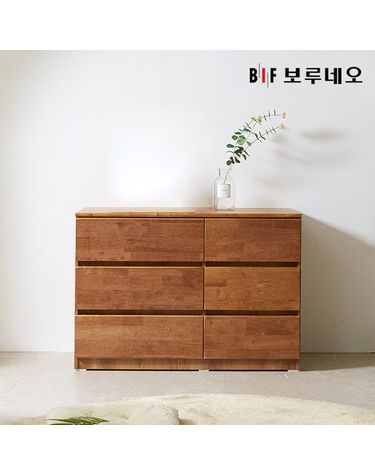 [보리보리] 앳홈 테드 속깊은 브라우니 원목 1000 와이드 광폭서랍장 깊이500