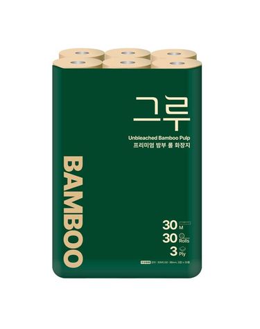 [보리보리] 그루 프리미엄 밤부 천연펄프 화장지 30M 30롤