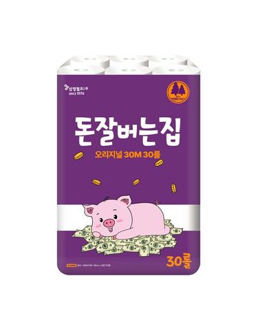 [보리보리] 돈잘버는집 오리지널 3겹 화장지 30롤/집들이선물/천연펄프