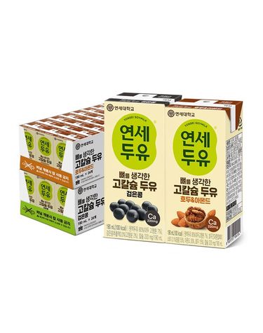 [보리보리] 뼈를 생각한 두유 190ml 48팩검은콩+호두아몬드