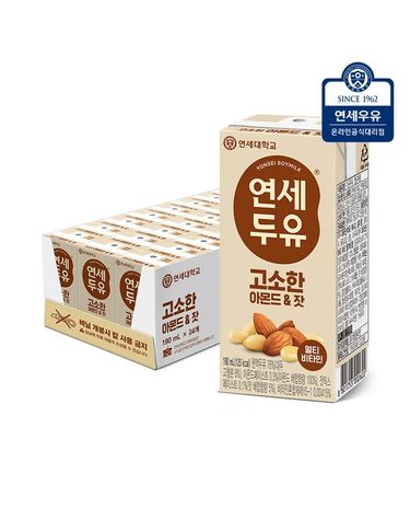 [보리보리]  아몬드 잣 두유 190ml 24팩+검은콩 참깨 190ml 8팩