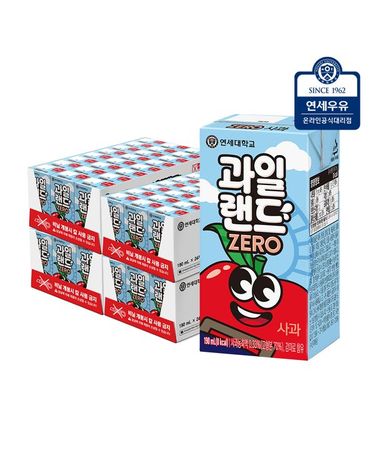 [보리보리]  과일랜드 사과 190ml 96팩 제로슈가 제로칼로리