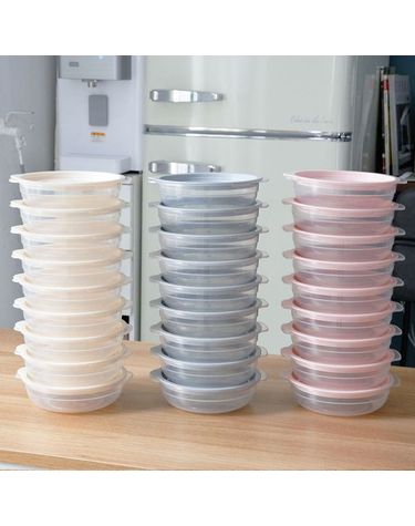 [보리보리] 심플쿡 냉동밥 원형 전자렌지용기400ml 16개